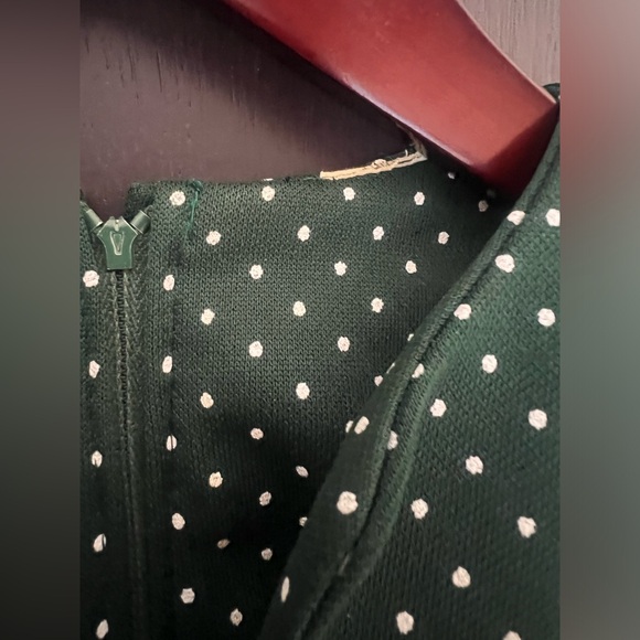 Vintage 70s Bib Front Tie Back Prairie Long Sleeve Maxi Dress - Picture 3 of 14